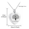 Personalised Silver Heart Pet Ashes Memorial Pendant Necklace