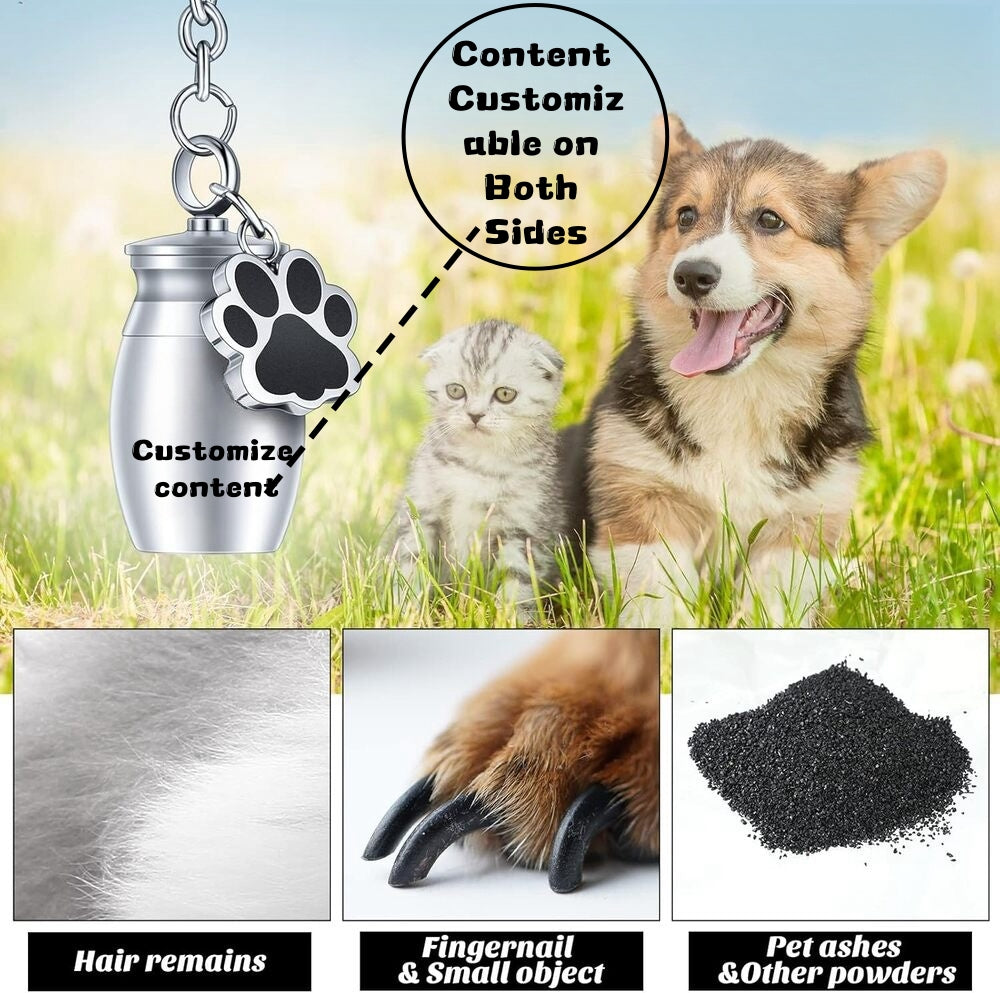 Pet Urn Keychain for Dog & Cat Ashes