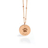 Actual Paw Print Necklace • Unique Personalized Valentine's Day Gift for Pet Lovers • Real Pet's Paw Print Memorial Gift • 925 Sterling Silver, 14k Gold/Rose Gold Fill • Dog, Cat, Pet Jewelry [16MM]