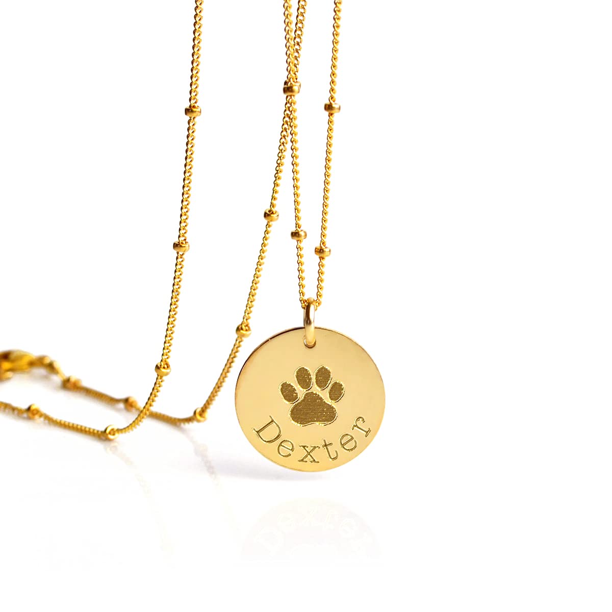 Personalized Paw Print Necklace