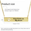 Personalised Dog Paw Print Bar Necklace for Pet Lovers