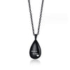 Stainless Steel Teardrop Memorial Ashes Pendant Necklace