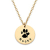 Personalized Dog Paw or Nose Print Necklace for Women, Mom, Pet Memorial Dog Cat Paw Jewelry for Girls, Custom Gifts for Dog Lover, Engraved Name & Photo Picture, Loss of a Pet Dog, Christmas Gift