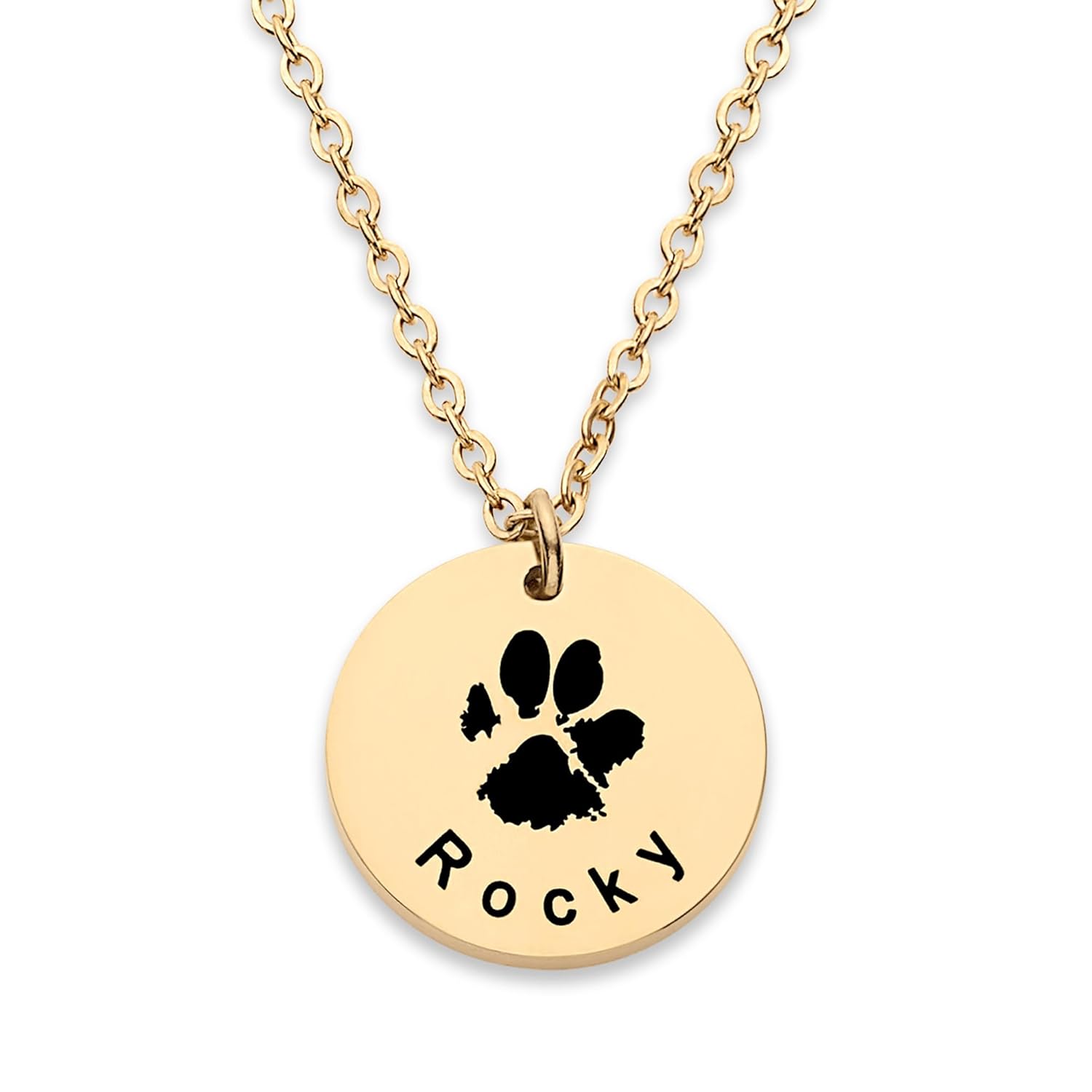 Personalized Dog Paw or Nose Print Necklace