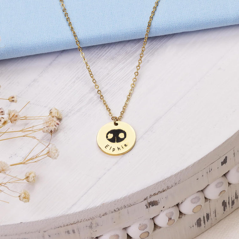 Personalized Dog Paw or Nose Print Necklace for Women, Mom, Pet Memorial Dog Cat Paw Jewelry for Girls, Custom Gifts for Dog Lover, Engraved Name & Photo Picture, Loss of a Pet Dog, Christmas Gift