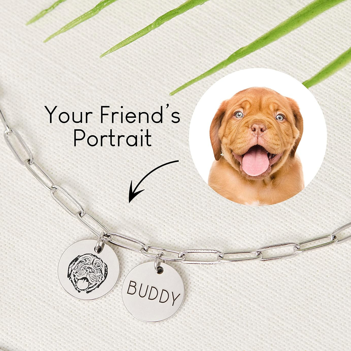 Pet Memorial Gifts Dog Portrait Necklace