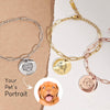 Pet Portrait Bracelet, Personalized Engraved Jewelry with Custom Dog Photo, Paperclip Chain, Animal Lover Gift for Birthday or Christmas – P-LCBR-AP