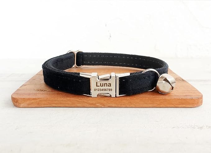 Personalized Cat Collar with Name & Phone Number Engraved