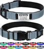 Personalized Reflective Dog Collar with Name Plate