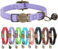 Personalized Breakaway Leather Cat Collar with Bells