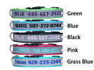 Personalized Reflective Dog Collar – Custom Name & Phone Number, Adjustable Sizes